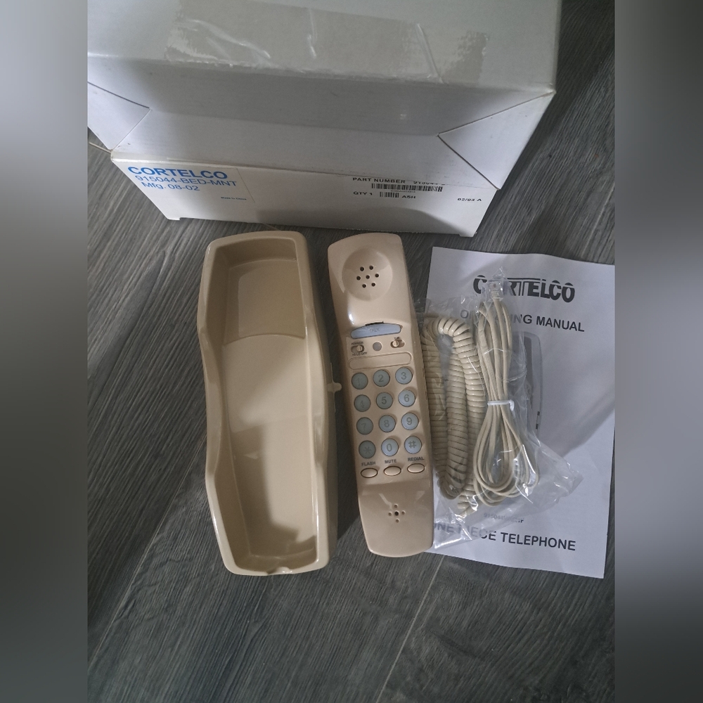 VTG Cortelco 915044-BED-MNT Hospital Telephone Phone Bed Rail Mount Beige touch